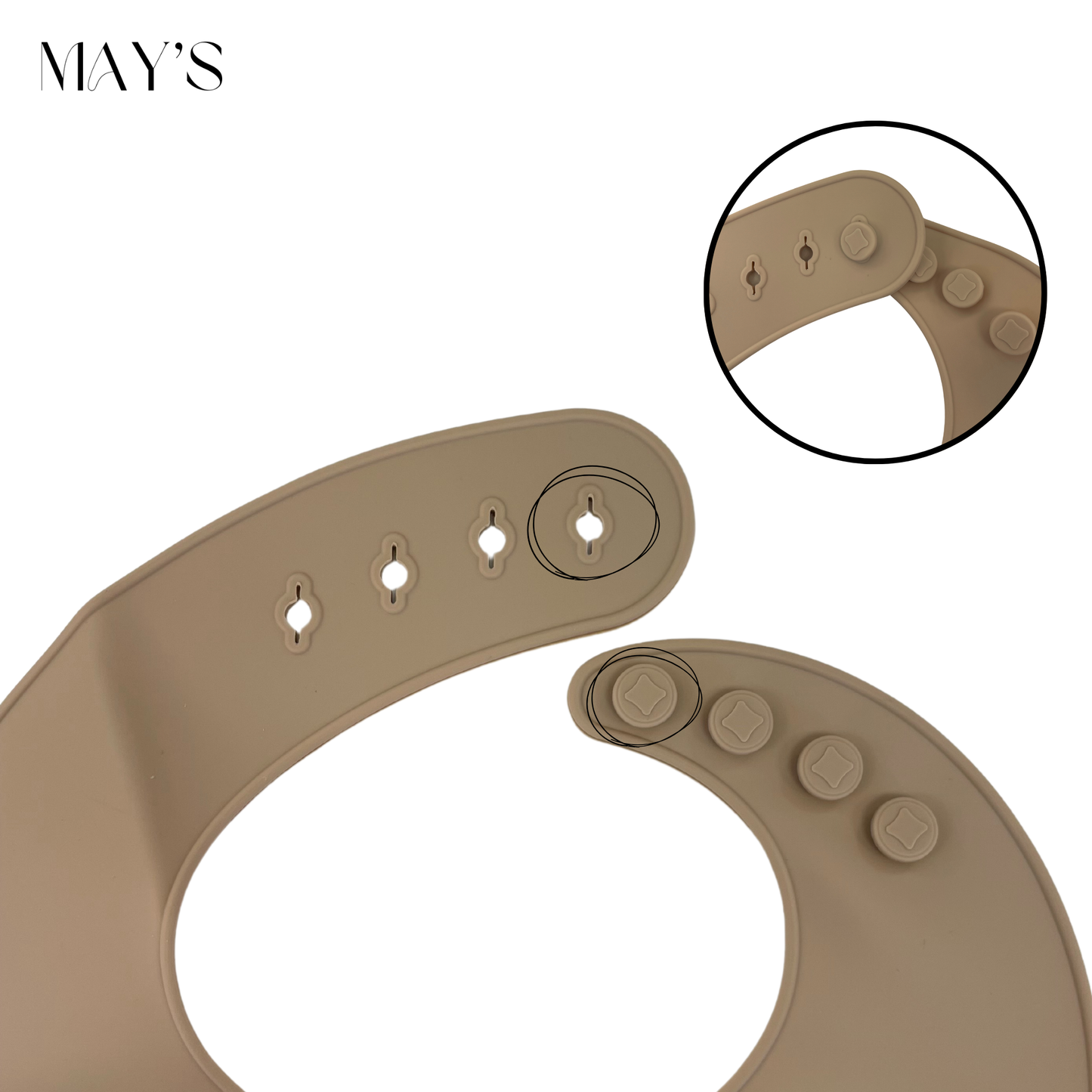 Lot de 3 bavoirs en silicone pour bébé, réglables et sans BPA.