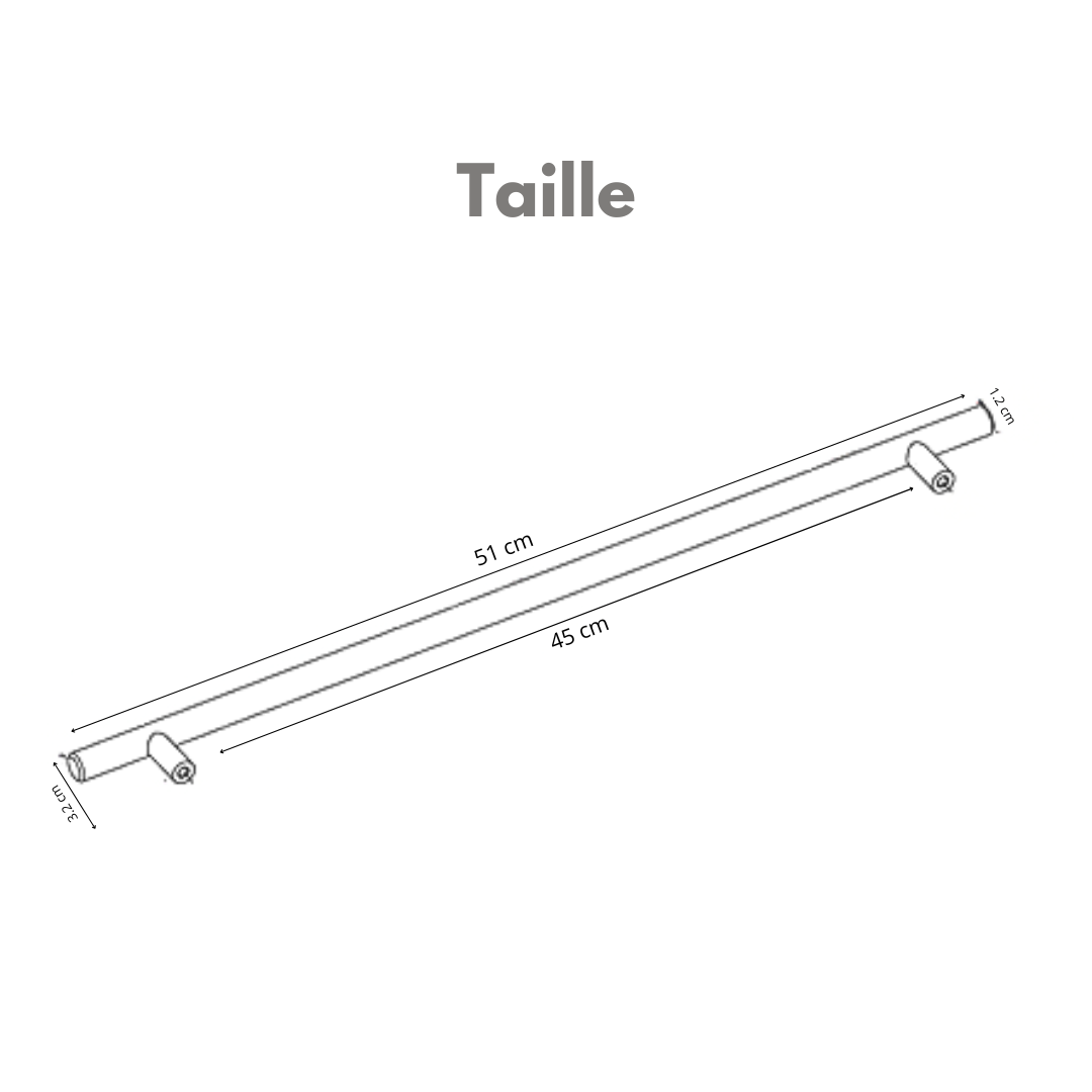 Poignées de meuble GoodHome Annatto L. 51 cm – Lot de 2