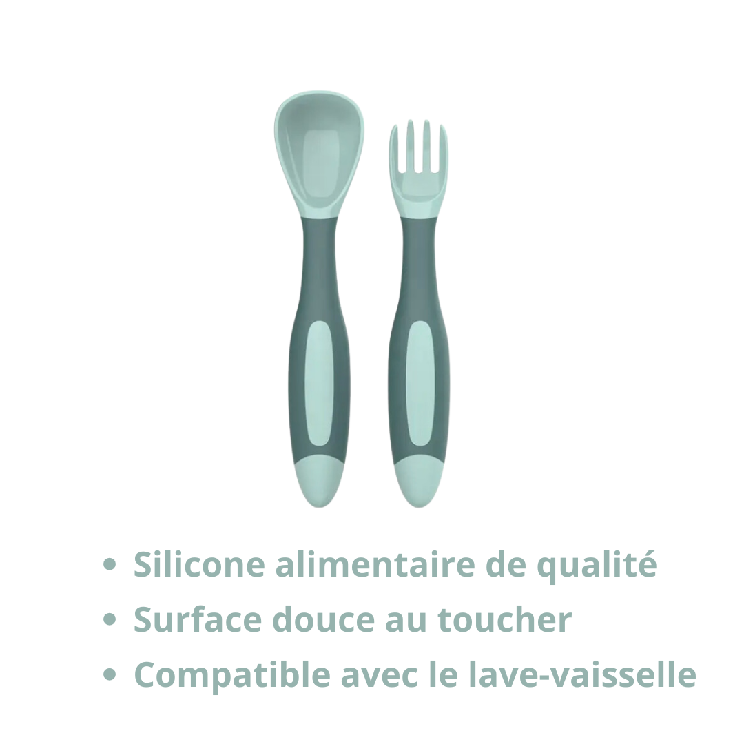 Lot de 2 cuillère et fourchette d’apprentissage