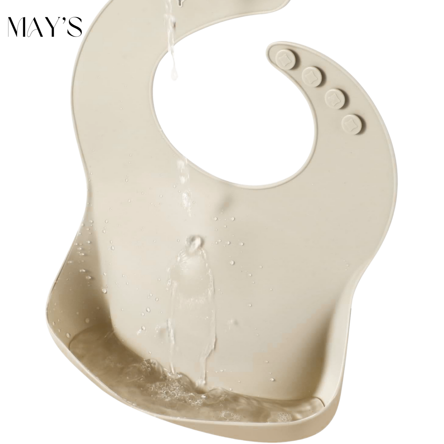 Lot de 3 bavoirs en silicone pour bébé, réglables et sans BPA.
