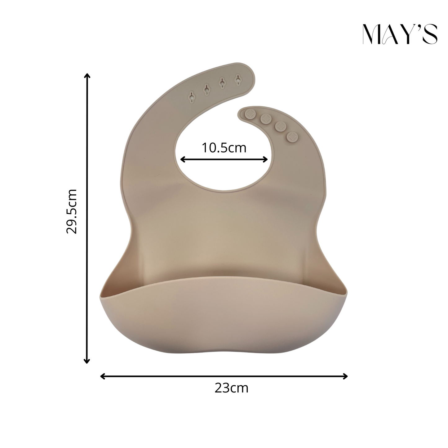 Lot de 3 bavoirs en silicone pour bébé, réglables et sans BPA.