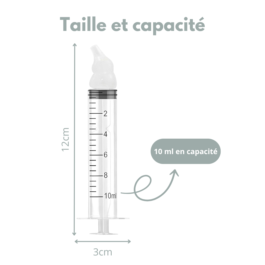 Mouche-Bébé avec Seringue Nasale – Lot de 2